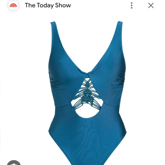 NWTs Ashley Graham x Swimsuits For All Meknes Blue Underwire Swimsuit - Picture 6 of 6